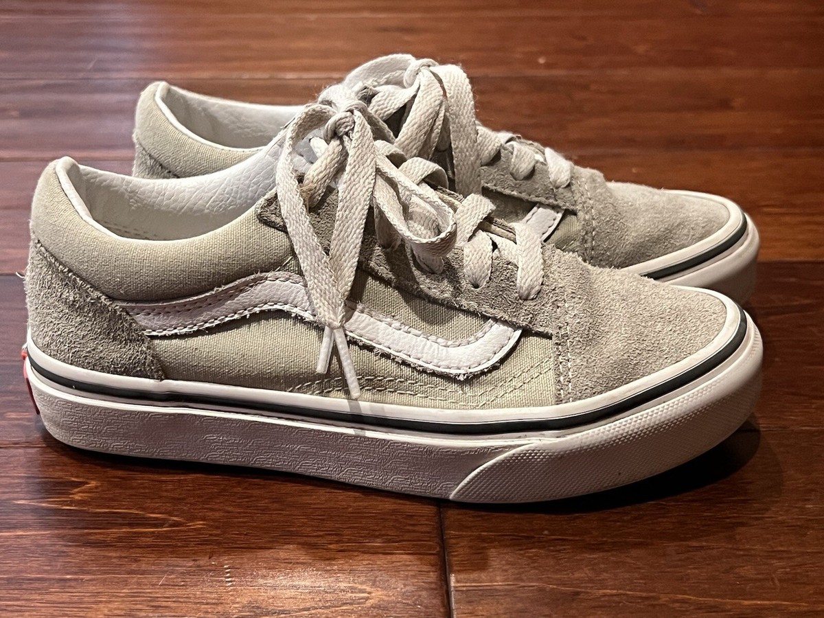 Vans Off Old Skool Gray White Stripe Kids Color Theory