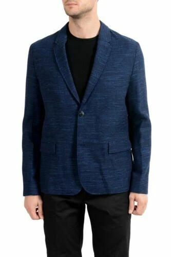 Completi e abiti sartoriali da uomo blu in lino