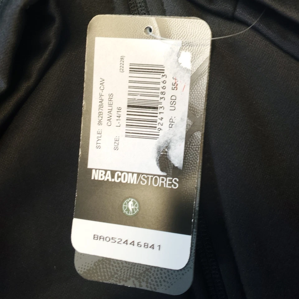 NWT Cleveland Cavs Youth Sz 14/16 Black NBA Prime Zip up Hoodie Sweatshirt Lrg - Image 4 of 4