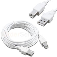 15FT USB2.0 A Male to B Male Printer Scanner Cable White U2A1-15WHT