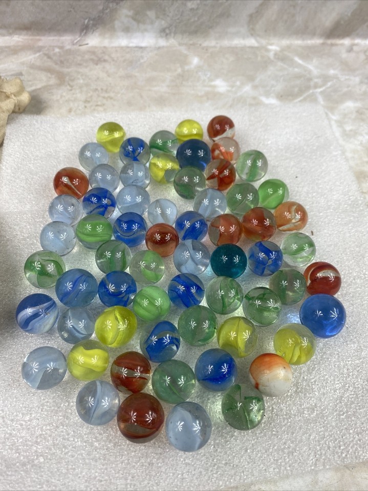 VTG Lot Of Marbles W/cloth Bag eBay