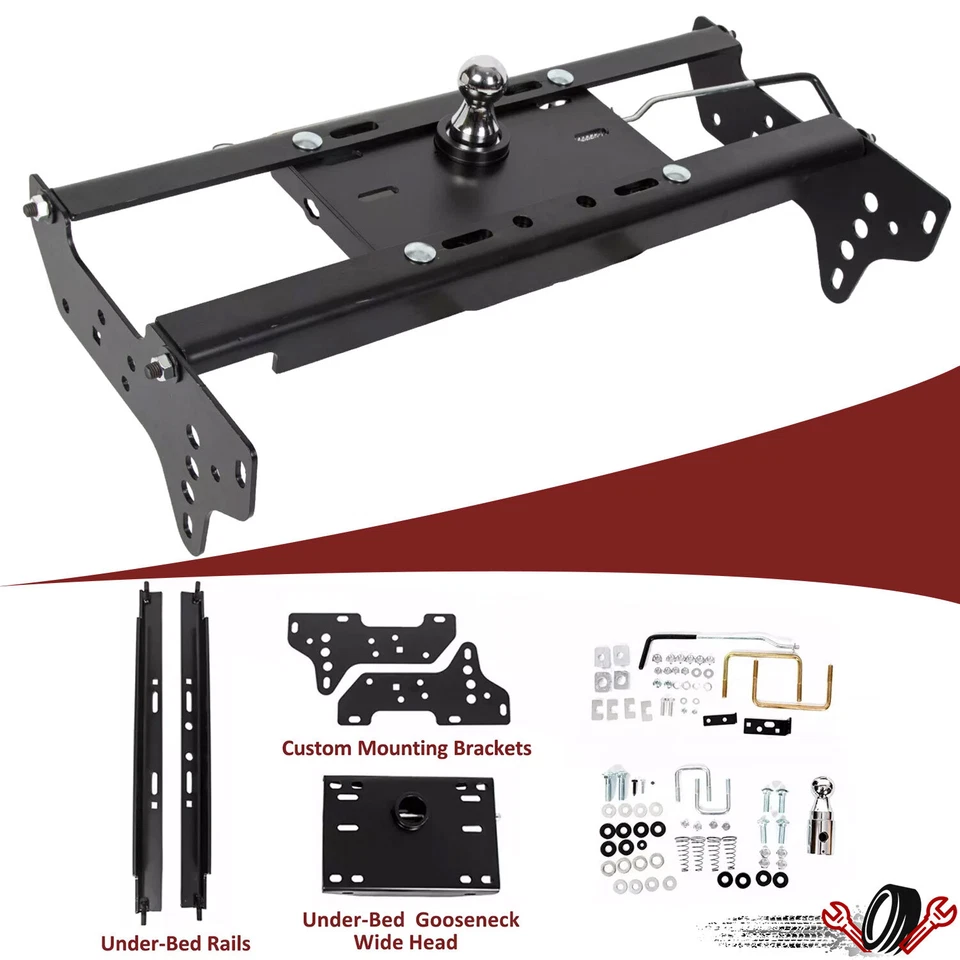 For Ford F250 F350 99-16 Gooseneck Trailer Hitch System Complete Under Bed Kit — 第 3/4 张图片