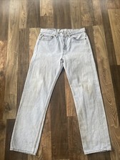 Levi's Blue Jeans 501-0134 Made in USA size W32 29.5 *Distressed Stains