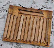 15 listew napinających do skrzynki na czcionki zestaw ołowiu drukarnia letterpress druk