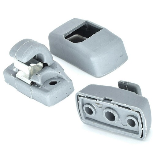 2x Grey Sun Visor Clip For VW Transporter T5 Caddy Golf Passat Beetle 3B0857561B - Picture 8 of 10