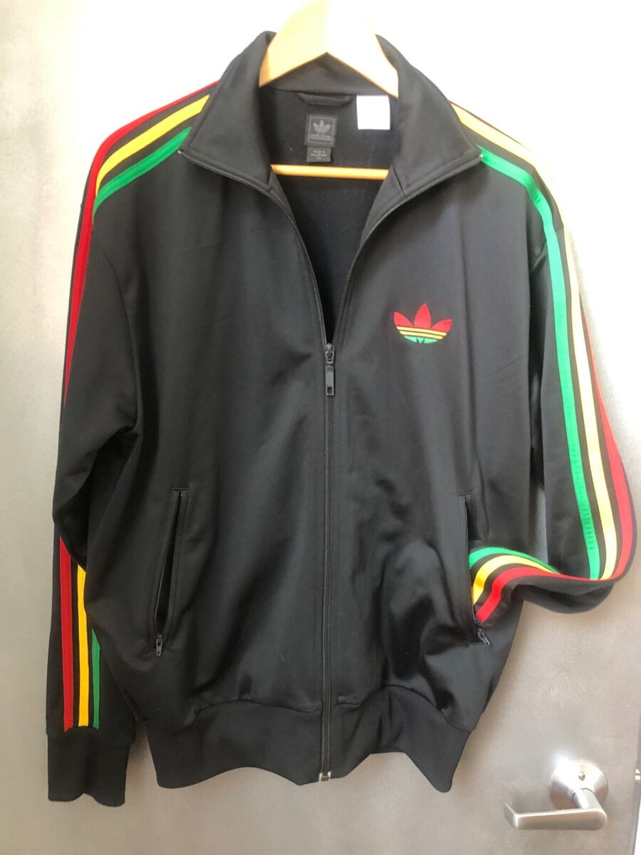 Rare Sample EU Adidas Track Jacket Rasta Jamaican Size 50 Rare Sample EU Adidas Track Jacket Rasta Jamaican Size 50