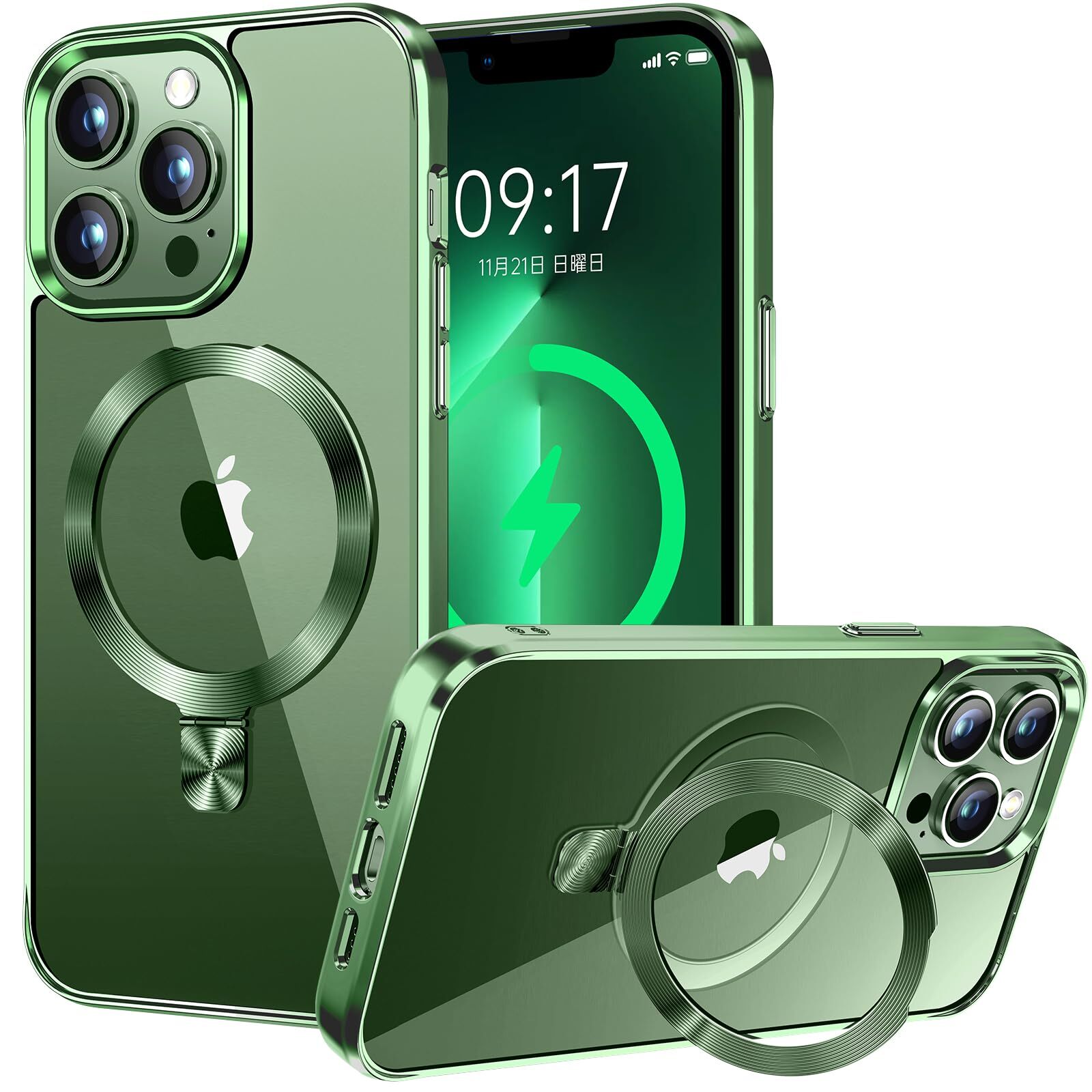 CSZENMEN Includes CD MagSafe ring stand Clear case for iPhone 13 Pro Max Ma 921