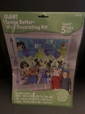 Puppy Scene Setter Wall Decorating Kit New