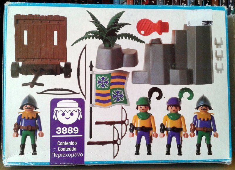 Ancien Playmobil Set 3653 Moyen Âge Avec Trébuchet, Bon état