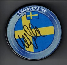 Ulf Samuelsson SWEDEN Autographed Hockey Puck SIGNED
