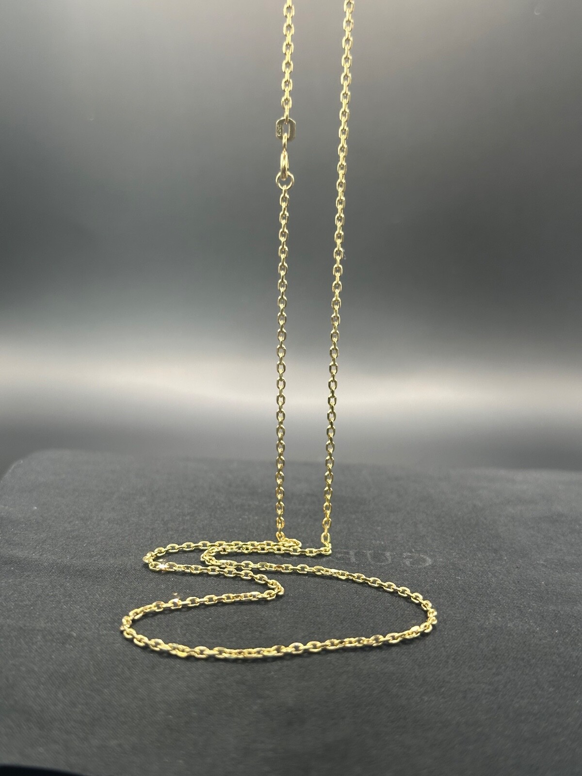 Genuine 14K Yellow Gold Forzentina Chain Necklace 1.5 mm 20" Real 585 Gold D/C