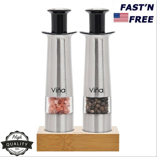 2PC Salt and Pepper Grinders Set Manual 