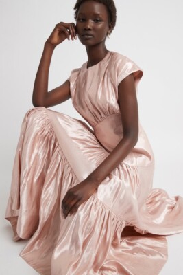 Aje Serendipity Reflection Midi Dress in Blush (Size AU 10 / US 6) | eBay