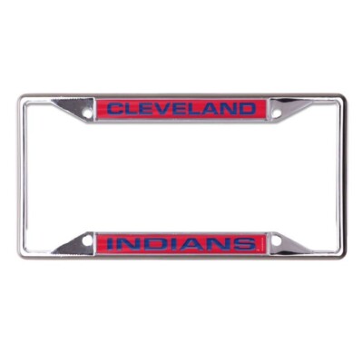CLEVELAND INDIANS METAL LICENSE PLATE FRAME HIGH QUALITY DOMED GRAPHICS