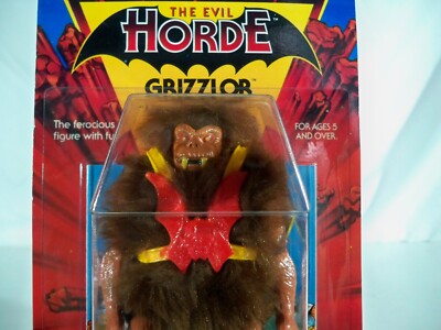 K24i00003 GRIZZLOR MOC MINT ON SEALED CARD HORDE 1984 MOTU VINTAGE FIGURE MATTEL