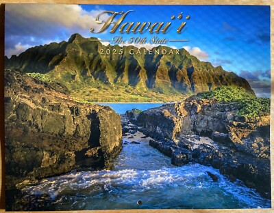 HAWAII The 50th State 2025 Calendar Oahu Waikiki Diamond Head Hawaiian