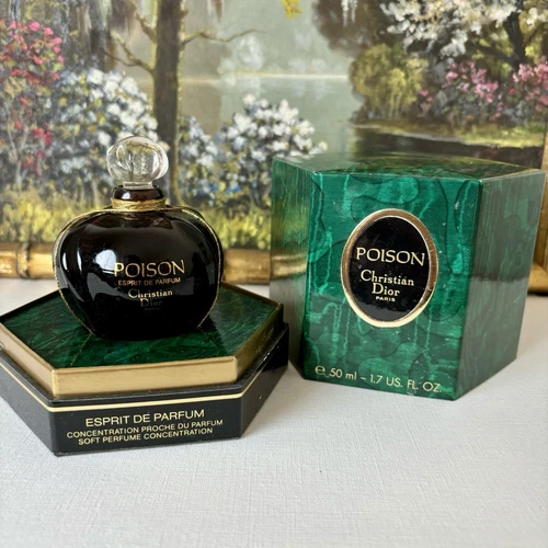 READ Vtg Christian Dior POISON Esprit de Parfum Perfume 1.7 oz 50 ml ORIGINAL