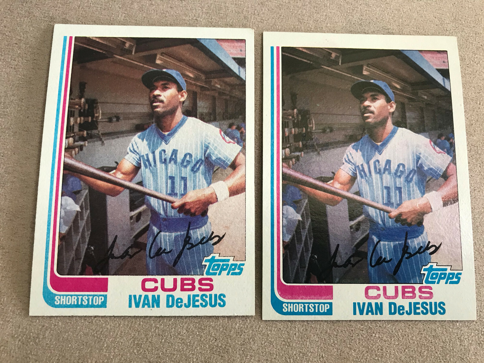1982 Topps Baseball Two Card Lot 484 Ivan DeJesus Chicago Cubs NmMt Free Ship! eBay