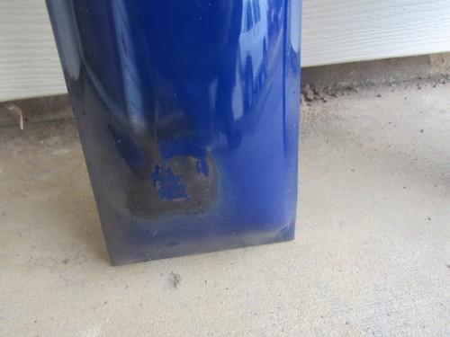 VINTAGE DARK BLUE PORCELAIN 18" LETTER N SIGN - Picture 5 of 6