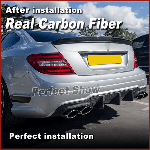 Carbon Spoiler Heckspoiler Flügel Lippe Für Mercedes W204 C250 C300 C63 2008-15 - Bild 6 von 13