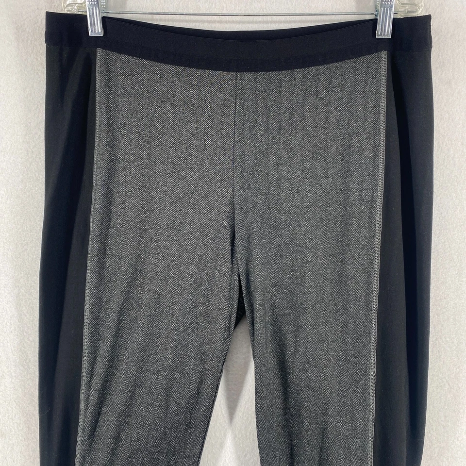 Legging EILEEN FISHING XL Herringbone Stretch Jersey Tornozelo Elástico Cintura Cinza - Imagem 3 de 4