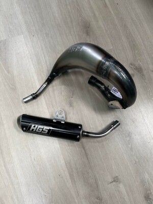 KTM/HUSKY/GasGas 65 2016-2023 HGS full exhaust system Black Silencer Steel Tip