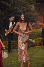 Anthropologie Verb by Pallavi Singhee Ruched Maxi Dress Size 2XS