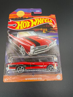 Hot Wheels '67 Pontiac GTO Red Convertibles Series 6/10 Walmart