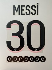 Flocage officiel MESSI N°30 ligue 1 PSG 21/22 extérieur away Adulte