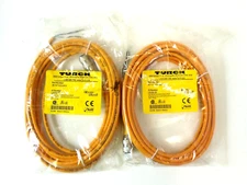 (2) NIB Turck ID U2102-25 PN RK 4.4T-5/CS10013 EuroFast Cordsets:  5m Length