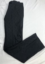 INC Stretch International Concepts Dress Pants Black Pattern Size 2 Pockets