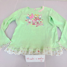 Mezzo Piano Kids Long Sleeve T-shirt 135cm Tops Yellow Green Frill Character