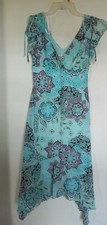 IZ Byer Women Sleeveless Wrap Dress Size M V-Neck Floral