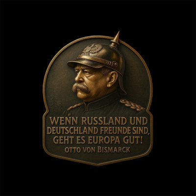 T-Shirt Bismarck Wenn Russland und Deutschland Freunde sind Europa DTF Vollfarb