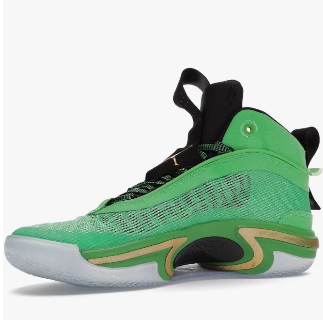 Nike Air Jordan 36 XXXVI Celtics Green Spark Gold Black Men's Size  CZ2650-300