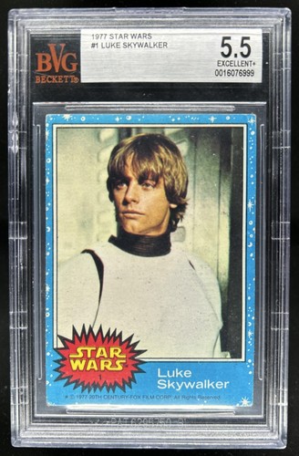 1977 Topps Star Wars #1 Luke Skywalker — BVG 5.5