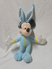 2001 Mattel Fisher Price Blue Bunny Easter Mickey Plush H