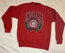 Vintage Indiana Hoosiers Sweatshirt Mens 2 XL Red NCAA College Tultex 88 USA