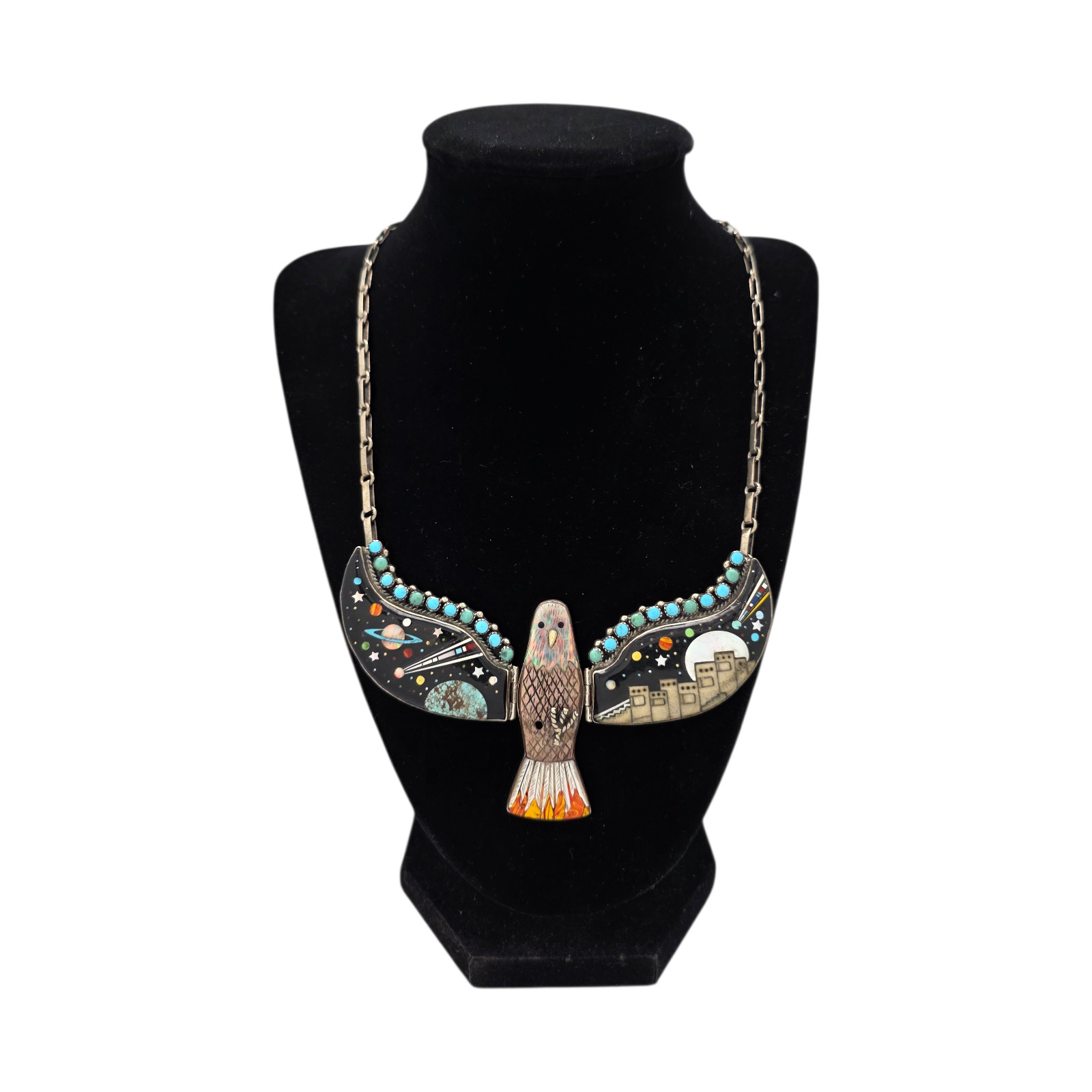 NATIVE AMERICAN STERLING SILVER CELESTIAL EAGLE 2… - image 2