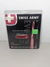 Wenger Authentic Swiss Army Knife Esquire 6 Implements  7 Functions  2 1/2" Red 