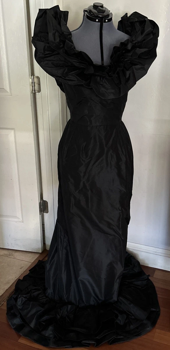 used designer evening dresses for sale Designer Bridal Balencia Gown sz 0 Blue Feathers $6,500 Sample Sale Couture Find