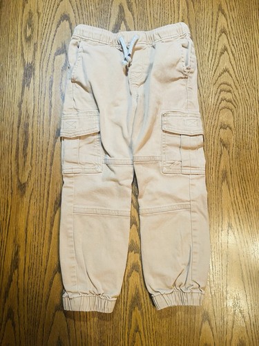 Gymboree 4T Boys 98% Cotton Cargo Pants Drawstring/Elastic Waist/ Cuffed - Tan - Picture 2 of 6