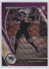 2021 Panini Prizm Draft Picks Purple Wave Prizm Sage Surratt #134 0pe3