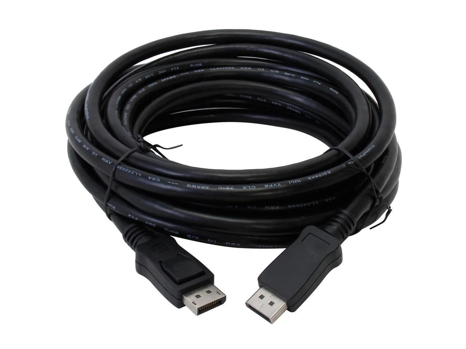 StarTech.com DISPLPORT20L 20 ft Black DisplayPort Cable with Latches - M/M Male - Image 2 of 3