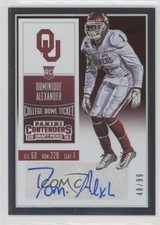 2016 Contenders Draft Picks Bowl Ticket 48/99 Dominique Alexander #216 Auto 0f3