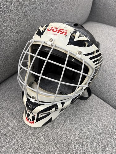Vtg Jofa HOCKEY GOALIE HELMET MASK 388 SR White Flip Up RARE & 390 Helmet Combo