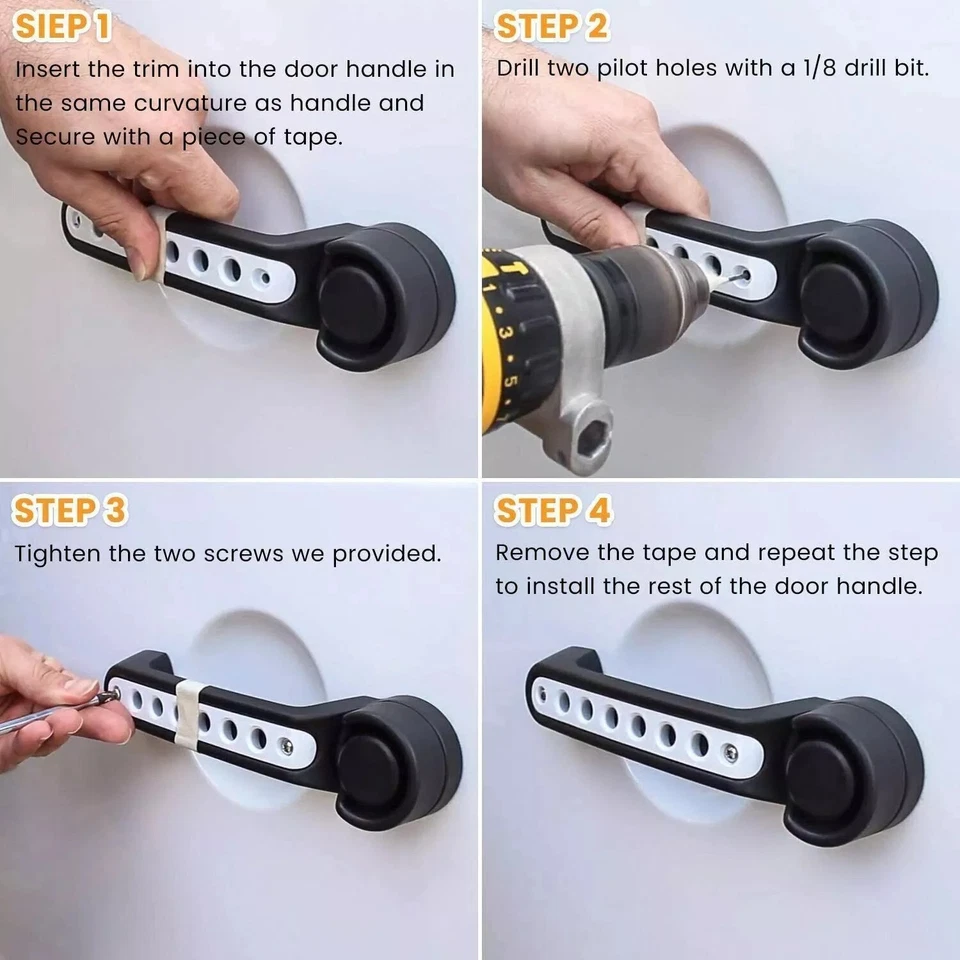 Cubiertas de inserción de manija de puerta negras 5 piezas para Jeep Wrangler JK 07-18 ¡Envío gratuito! Foto 3 de 4