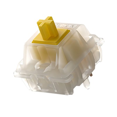Gateron Milky Yellow Switches for Mechanical Keyboard Pre Lubed Silent Linear...