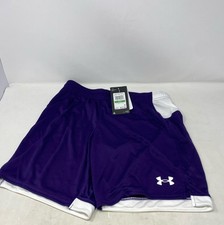 Under Armour Boys UA Maquina 3.0 Soccer Shorts Purple/White - Youth Large YLG 