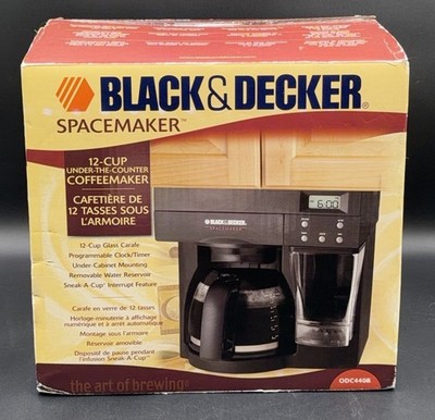 NEW Black & Decker Spacemaker Coffee Maker 12 Cup Under Counter/Cabinet ODC440B